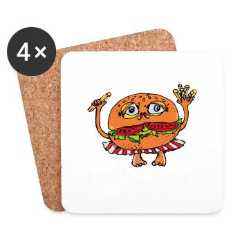 Perfekt eingebürgert Einbürgerung essen deutsch - Untersetzer (4er-Set) - Weiß - Vorne