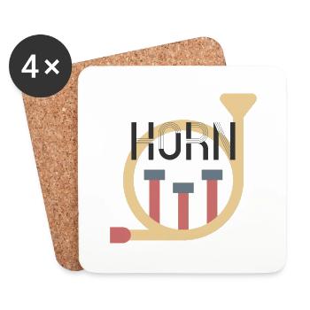 Horn - Untersetzer (4er-Set) - Weiß - Vorne