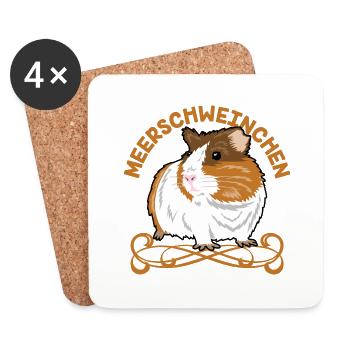Nagetier Meerschweinchen by The Manzanita´s - Untersetzer (4er-Set) - Weiß - Vorne