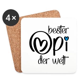 Geschenke für Opi - Untersetzer (4er-Set) - Weiß - Vorne