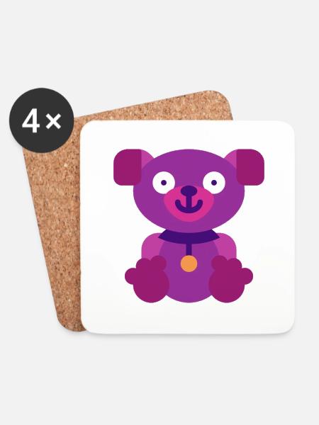 puppy - Coasters (set of 4) - white