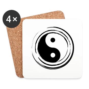 YING YANG - Coasters (set of 4) - white - Front