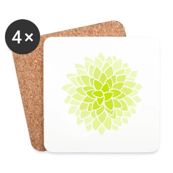 MUMS Fleurs Fleurs Fleurs - Dessous de verre (lot de 4) - blanc - Devant