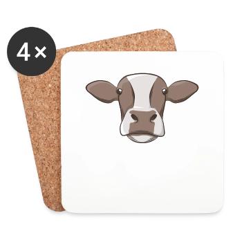 Cow Moo - Coasters (set of 4) - white - Front