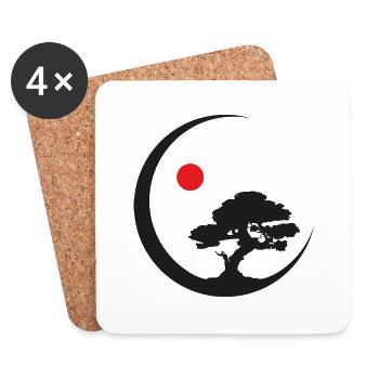 qigong bonsai sun - Untersetzer (4er-Set) - Weiß - Vorne