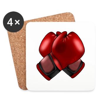 Boxing gloves 4 - Coasters (set of 4) - white - Front