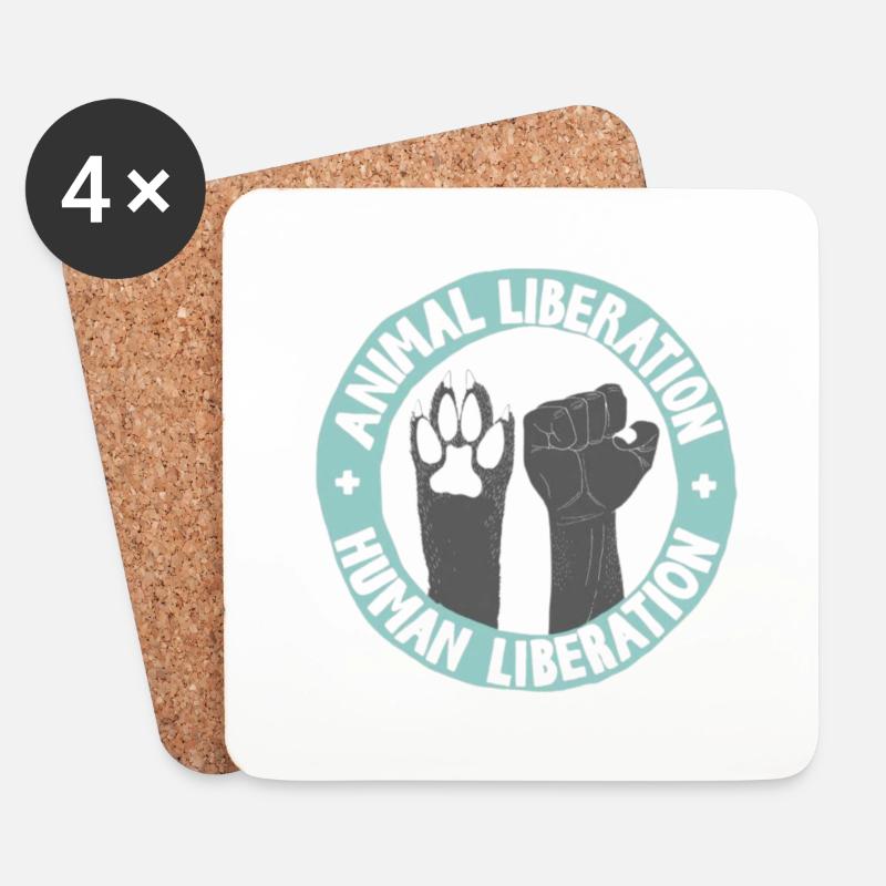 Animal Liberation - Untersetzer (4er-Set) - Weiß
