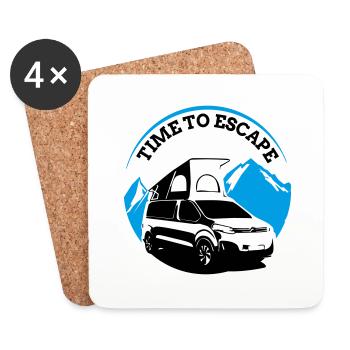 Time to Escape - Coasters (set of 4) - white - Front