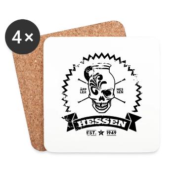 Skull Hessen - Untersetzer (4er-Set) - Weiß - Vorne
