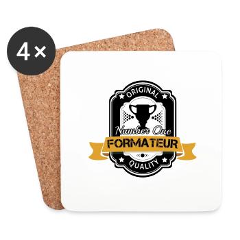 Formateur original number one cadeau - Dessous de verre (lot de 4) - blanc - Devant