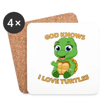 turtle sea turtle toad testudines - Coasters (set of 4) - white - Front