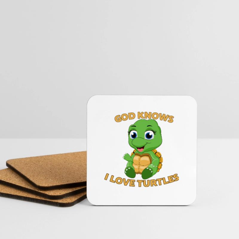 turtle sea turtle toad testudines Coasters (set of 4)