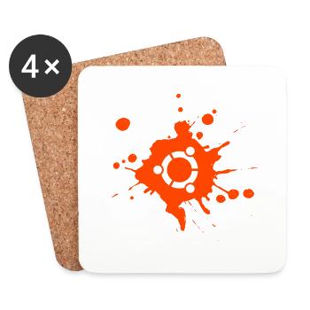 Ursprüngliches Design von Ubuntu1 - Untersetzer (4er-Set) - Weiß - Vorne