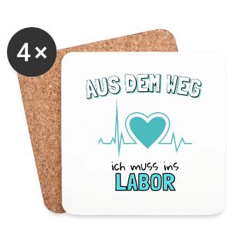 Labor Herz - Untersetzer (4er-Set) - Weiß - Vorne