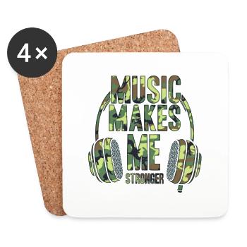 Disc jockey Music - Coasters (set of 4) - white - Front