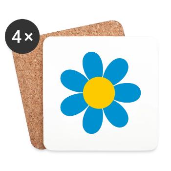 Daisy Flower - Coasters (set of 4) - white - Front