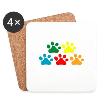 Hund Dog - Untersetzer (4er-Set) - Weiß - Vorne