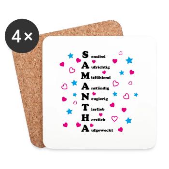 Samantha - Untersetzer (4er-Set) - Weiß - Vorne
