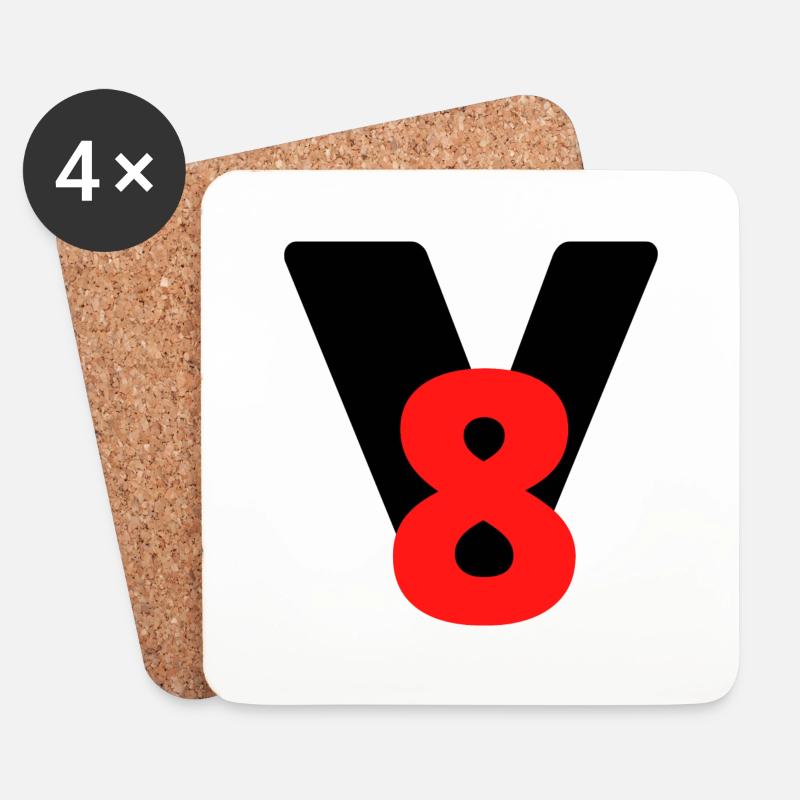 V8 - Untersetzer (4er-Set) - Weiß