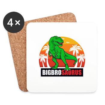 Big Bro Saurus - Untersetzer (4er-Set) - Weiß - Vorne
