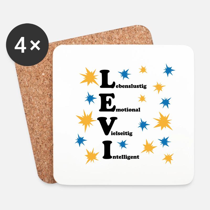 Levi - Untersetzer (4er-Set) - Weiß