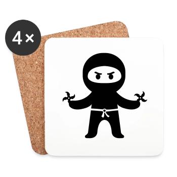 ninja - Untersetzer (4er-Set) - Weiß - Vorne