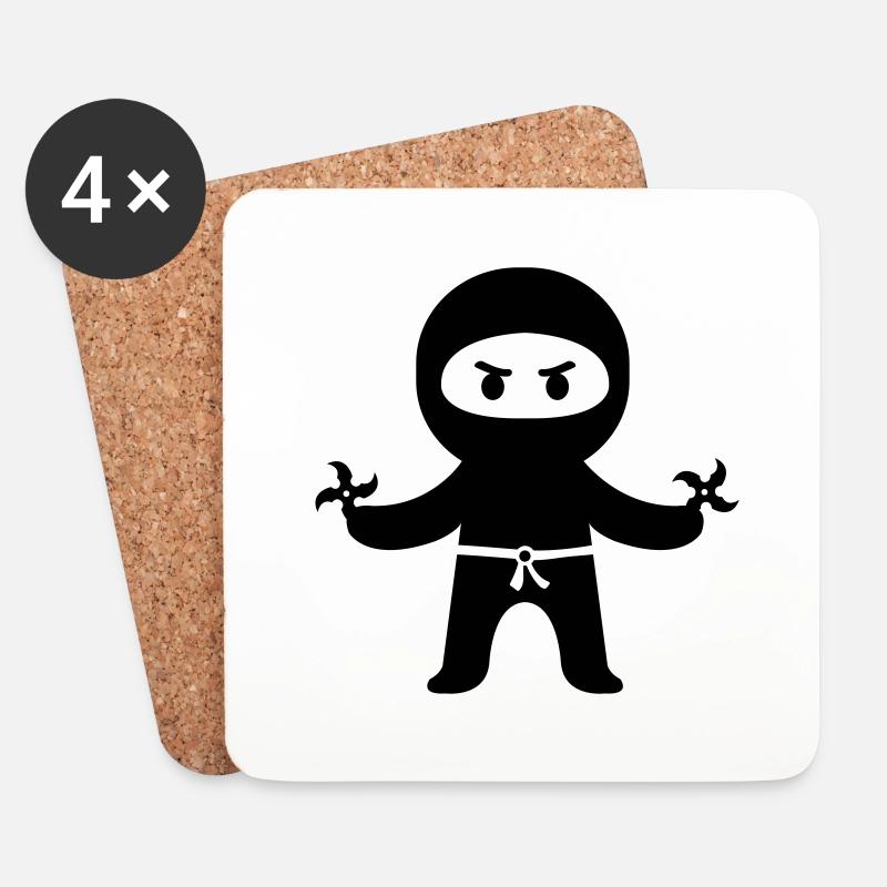ninja - Coasters (set of 4) - white