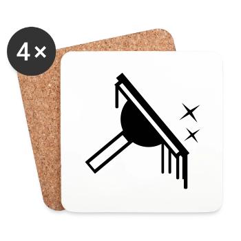 Fenster Reiniger Window Cleaner - Coasters (set of 4) - white - Front