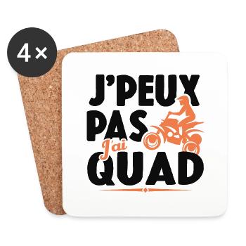 Je Peux Pas J'ai Quad Cadeau Conducteur De Quad - Dessous de verre (lot de 4) - blanc - Devant