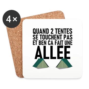 TENTES - Dessous de verre (lot de 4) - blanc - Devant