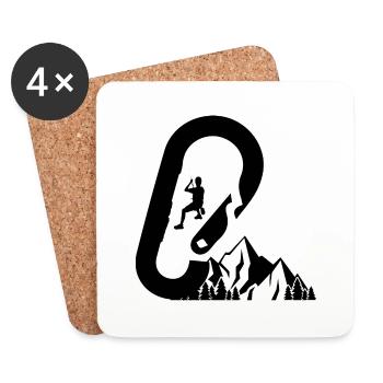 Bouldern Klettern Climbing - Untersetzer (4er-Set) - Weiß - Vorne