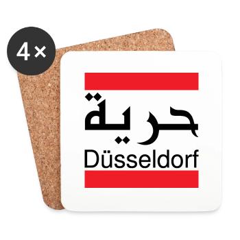 Düsseldorf - Untersetzer (4er-Set) - Weiß - Vorne