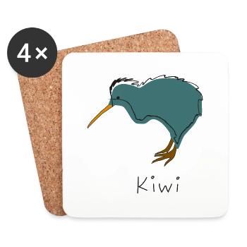 Kiwi 1 - Dessous de verre (lot de 4) - blanc - Devant
