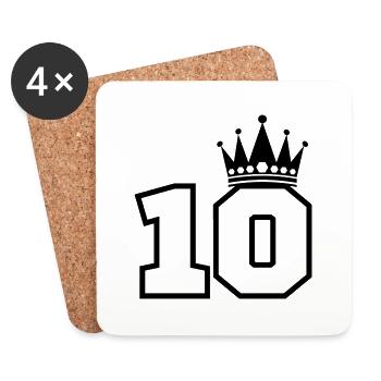 10 Krone - Untersetzer (4er-Set) - Weiß - Vorne