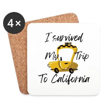 I Survived My Trip To California - Coasters (set of 4) - white - Front