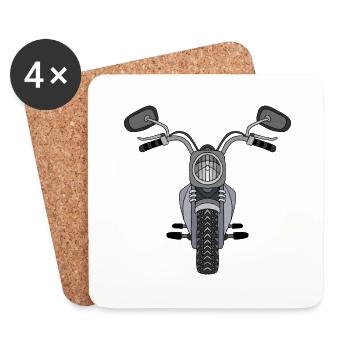 Motorcycle - Coasters (set of 4) - white - Front