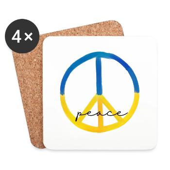 KATMA - PEACE - UKRAINE - Untersetzer (4er-Set) - Weiß - Vorne