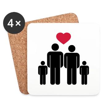 Small family Icon - Coasters (set of 4) - white - Front