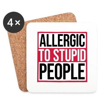 Allergie Complete Idiots Shield - Dessous de verre (lot de 4) - blanc - Devant