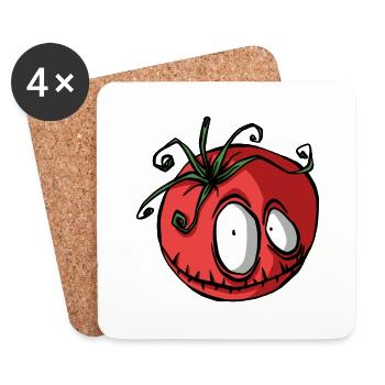 Tomato vegetable - Coasters (set of 4) - white - Front