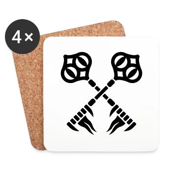 Snake Key - Coasters (set of 4) - white - Front