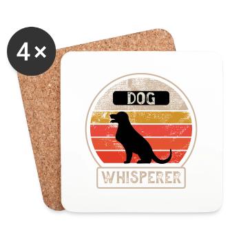 Dog Whisperer - Untersetzer (4er-Set) - Weiß - Vorne