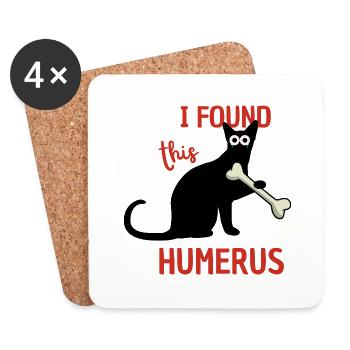 Funny cat - Coasters (set of 4) - white - Front
