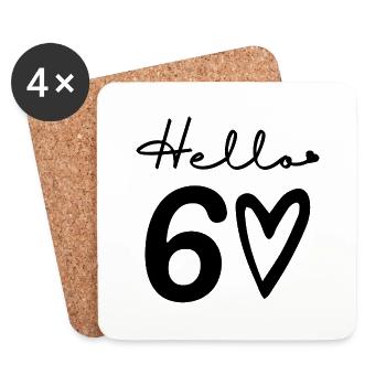 hello 60. 60th birthday - Coasters (set of 4) - white - Front
