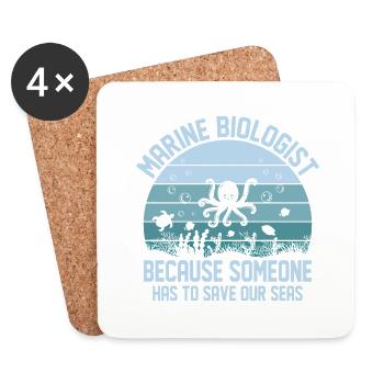 Marine Biologist Save Our Seas Scientist - Untersetzer (4er-Set) - Weiß - Vorne