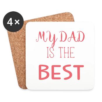 dad - Dessous de verre (lot de 4) - blanc - Devant