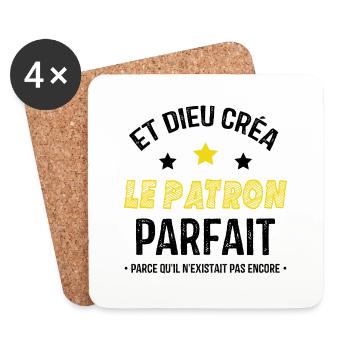 Et dieu créa le patron parfait - Dessous de verre (lot de 4) - blanc - Devant