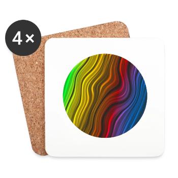 Colourfull Planet - Untersetzer (4er-Set) - Weiß - Vorne