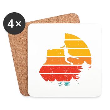 Trad Climbing Rock Climbing - Coasters (set of 4) - white - Front
