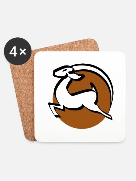 Afrika Antilope - Untersetzer (4er-Set) - Weiß